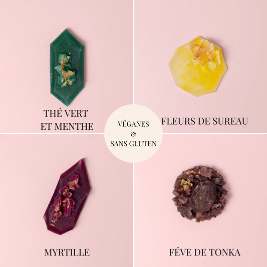 Topaze collection - 4 edible crystals