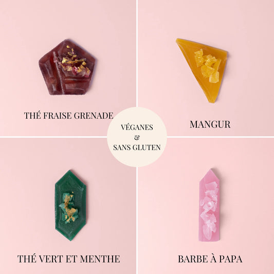 Emerald collection - 4 edible crystals