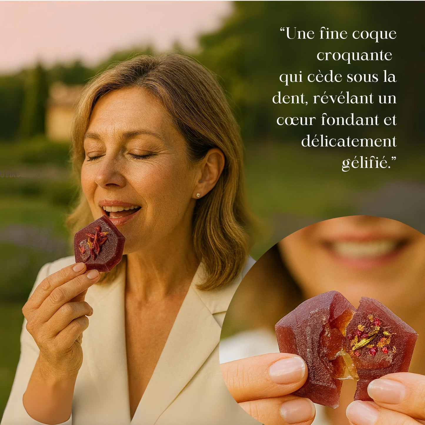 Cristal Comestible Fruit de la Passion et épices Chaï