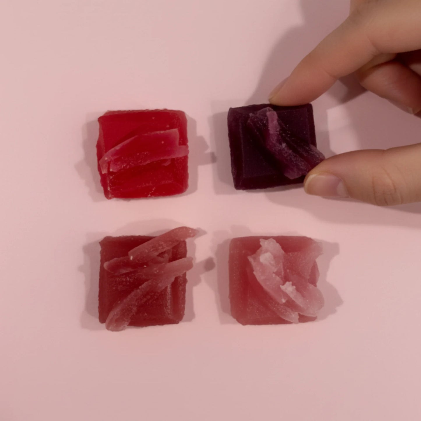 Mini Box da 4 cristalli commestibili ai Frutti Rossi