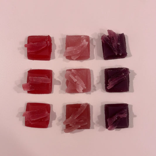 Mini Coffret de 9 cristaux comestibles aux Fruits Rouges