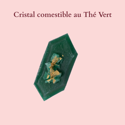 Cristal Comestible au Thé Vert et Menthe